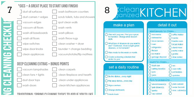 Spring Cleaning checklists!