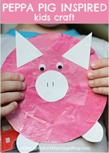 Peppa Pig Inspired Kids Craft