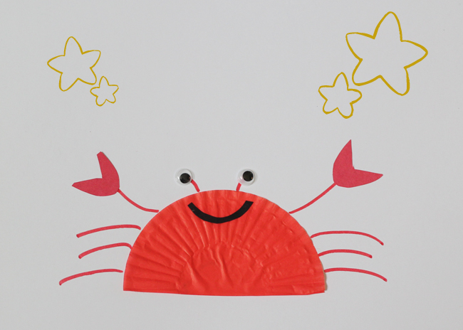 Cupcake Liner Crafts: Crab 