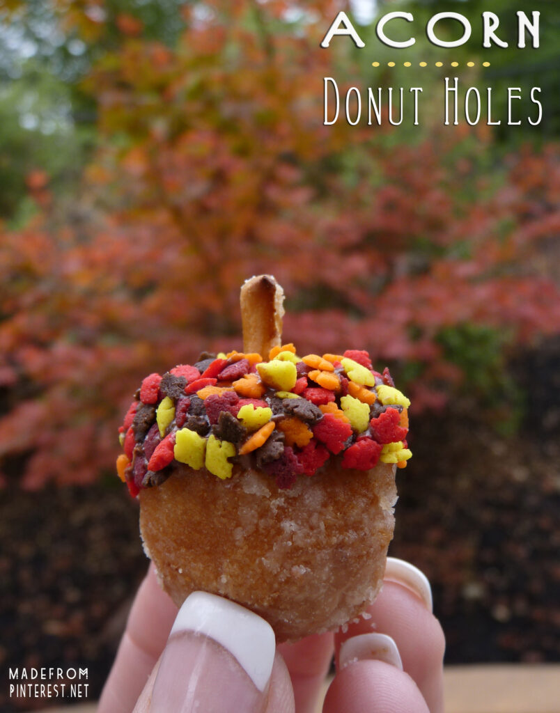 Thanksgiving Breakfast Ideas - Acorn Donut Holes
