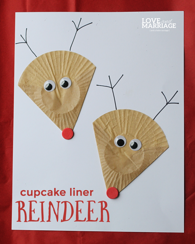 Reindeer Cupcake Liner Craft