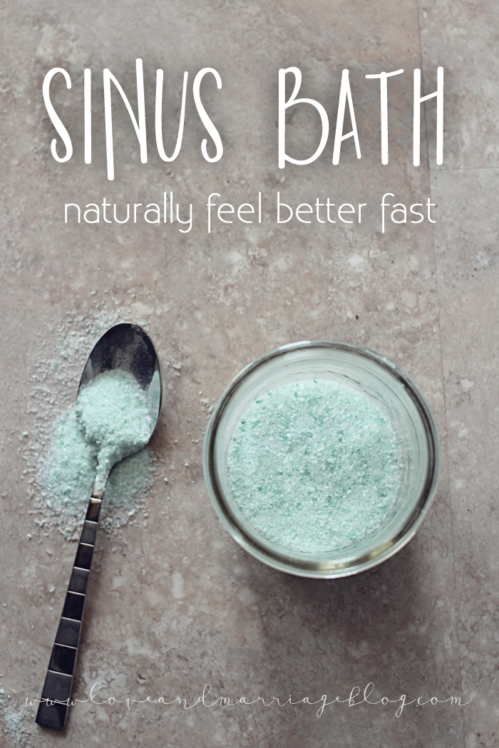 Make your own bath salts to clear plugged sinuses! 