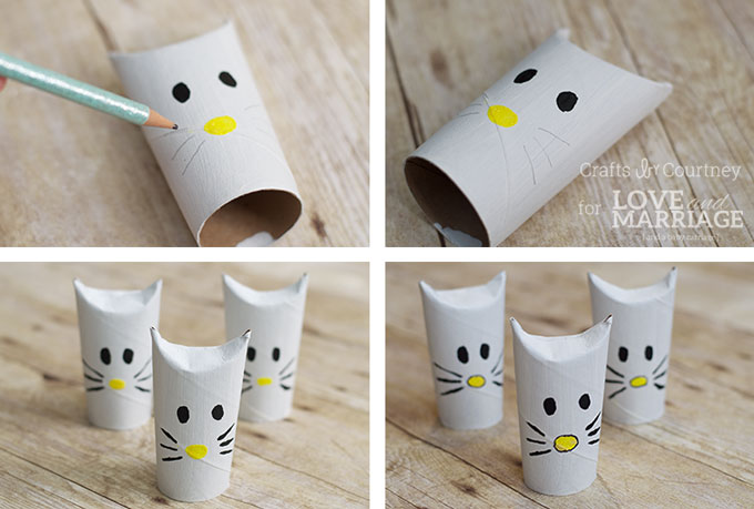 Simple Hello Kitty Craft Using Toilet Paper Rolls