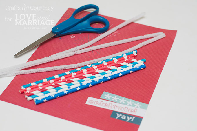 July 4th Craft: Patriotic Paper Straw Bracelets 
