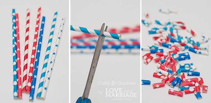 July 4th Craft: Patriotic Paper Straw Bracelets 