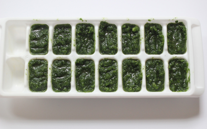 Green Veggie Cubes for Smoothies