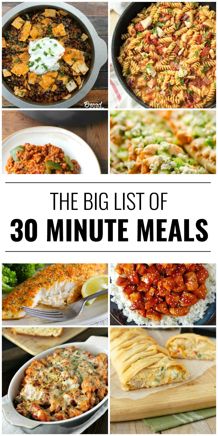 20 Recipes On The Table In 30 Minutes or Less