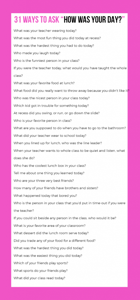 31 Questions That Really Get Your Kids To Tell You About Their Day