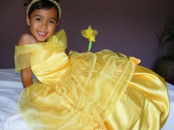 Love this satin and organza princess costume for Halloween! 