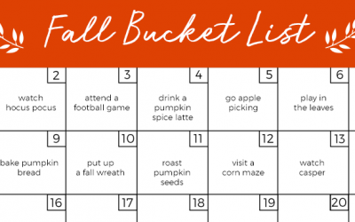Fall Bucket List Calendar