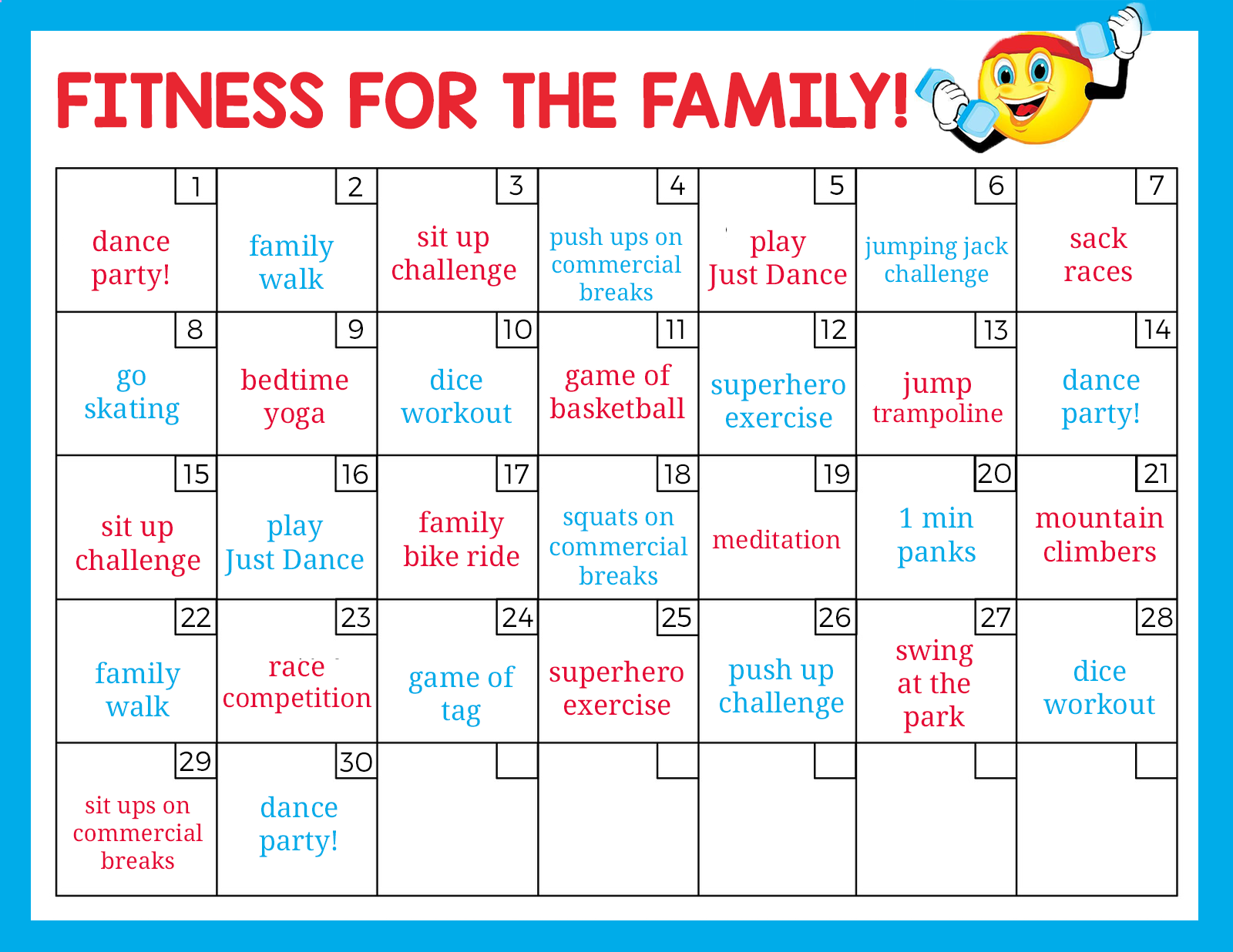 Fun Family Fitness Challenge