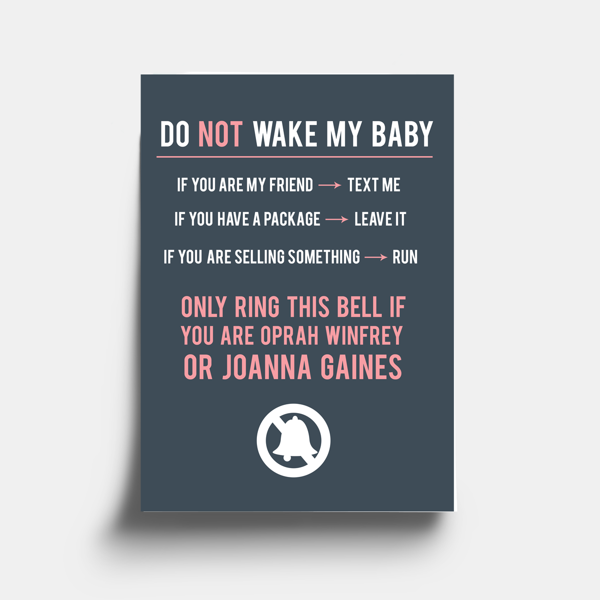 Don't Wake My Baby! Free Printable Sign for New Parents