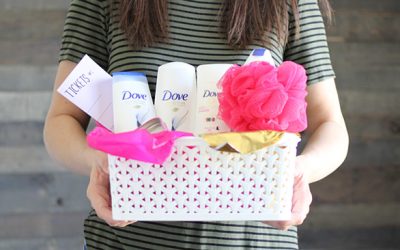 Mother's Day Pamper Gift Basket + Printable Snuggle Tickets with Dove