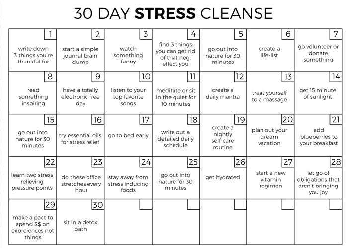 30 Day Stress Cleanse
