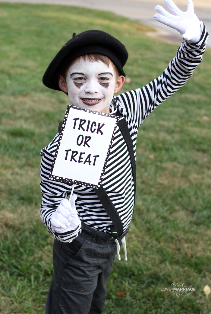 Adorably Easy Mime Costume - Love and Marriage