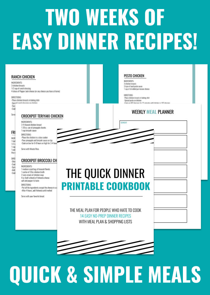 The Quick and Easy Dinner Printable Cookbook
