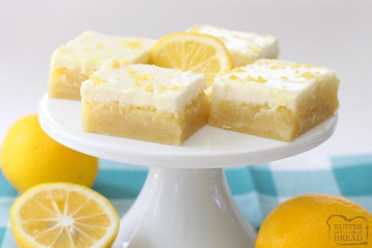 Lemon Butter Bars | The BEST Lemon Desserts ever. | Lemon Recipes you will love.
