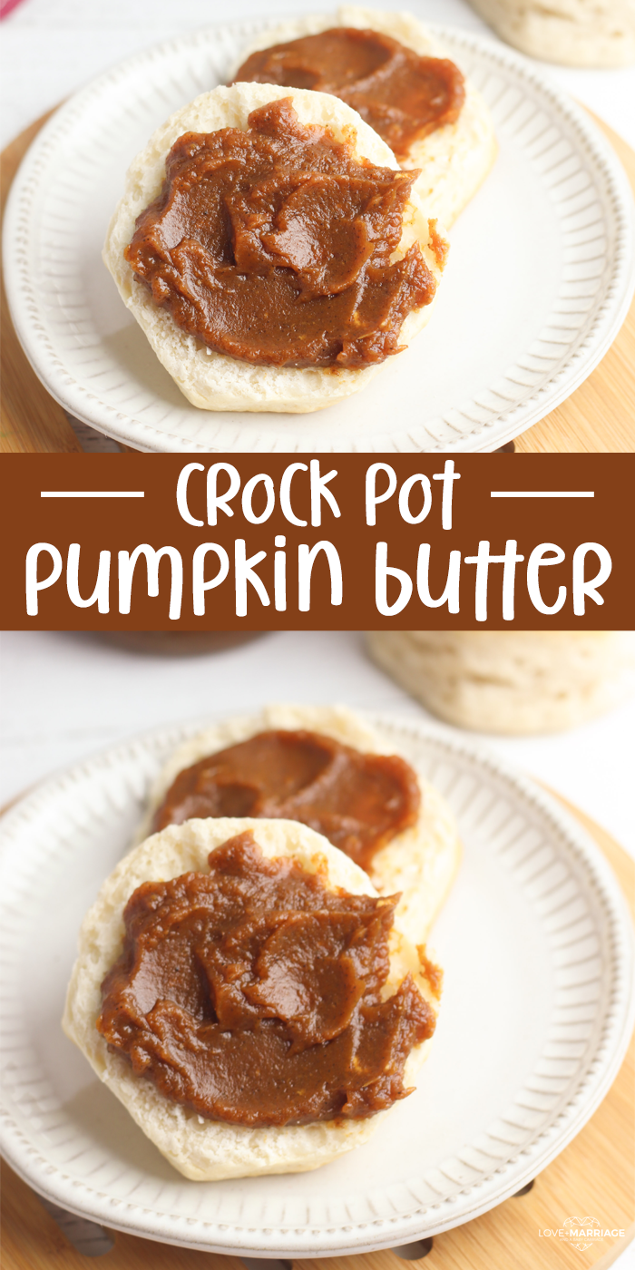 Crock Pot Pumpkin Butter is incredibly easy and tastes amazing. It's the perfect thing to make on a crisp Fall day. | Fall Recipes | Pumpkin Recipes