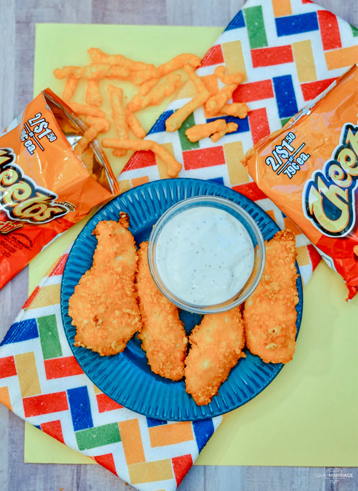 Cheetos Chicken is a simple meal idea that kids go crazy for. If you struggle to get your kids to sit down to eat dinner, try this!