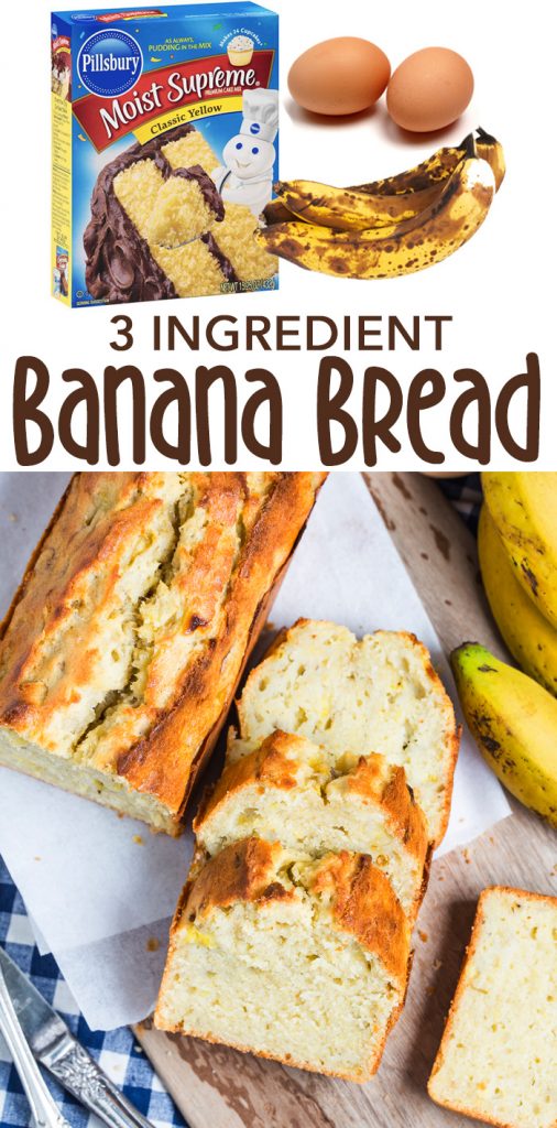 3 ingredient banana bread