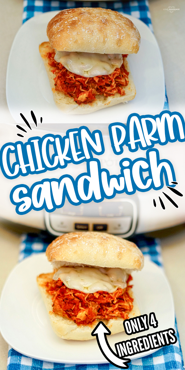 Easy Chicken Parmesan Sandwich in the Crock Pot.