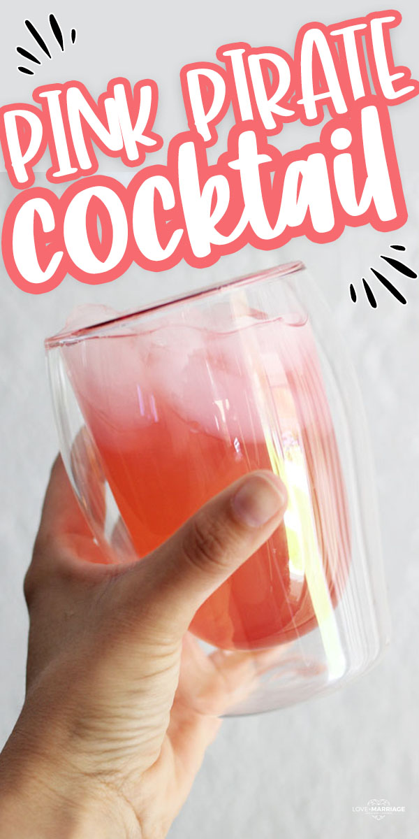 This Pink Pirate Cocktail is so good. It's got 3 quick ingredients and takes just about a minute to make. Coconut Rum | Cocktail Recipes