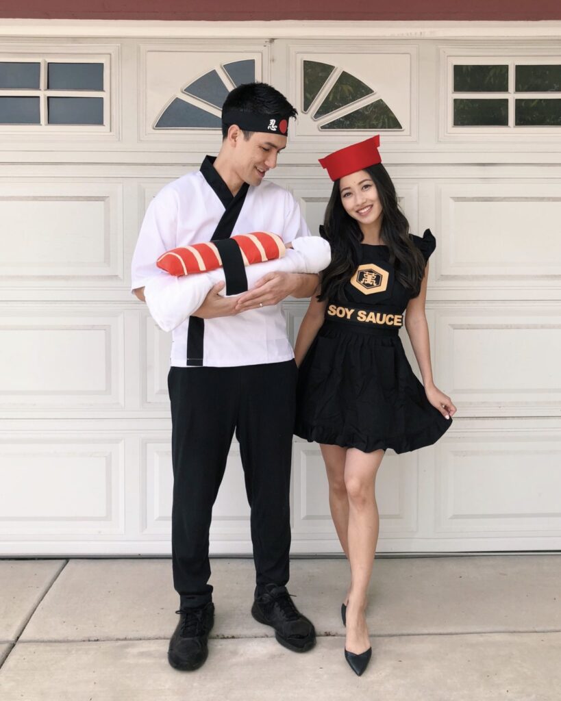 Baby Sushi and Soy Sauce Family Halloween Costume idea