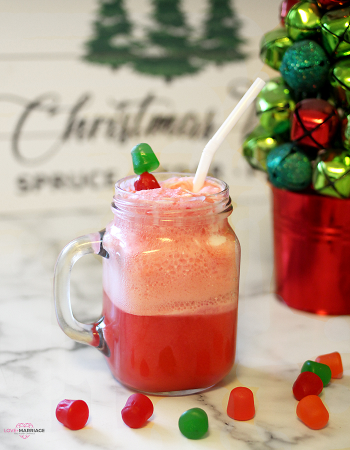 This Gumdrop Punch is my kids new favorite Christmas treat. It's super fun to make for a holiday movie night with just 3 ingredients.