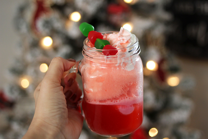 This Gumdrop Punch is my kids new favorite Christmas treat. It's super fun to make for a holiday movie night with just 3 ingredients.