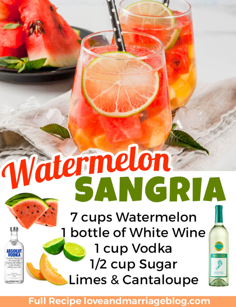 Watermelon Sangria Refreshing Summer Recipe - Love and Marriage