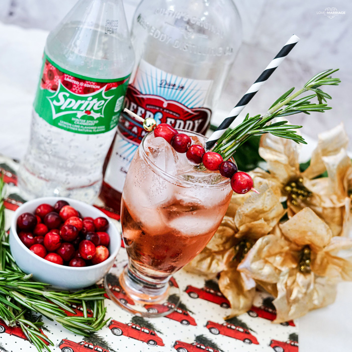 Christmas Cranberry Cocktail - super easy and totally delicious Christmas cocktail. 