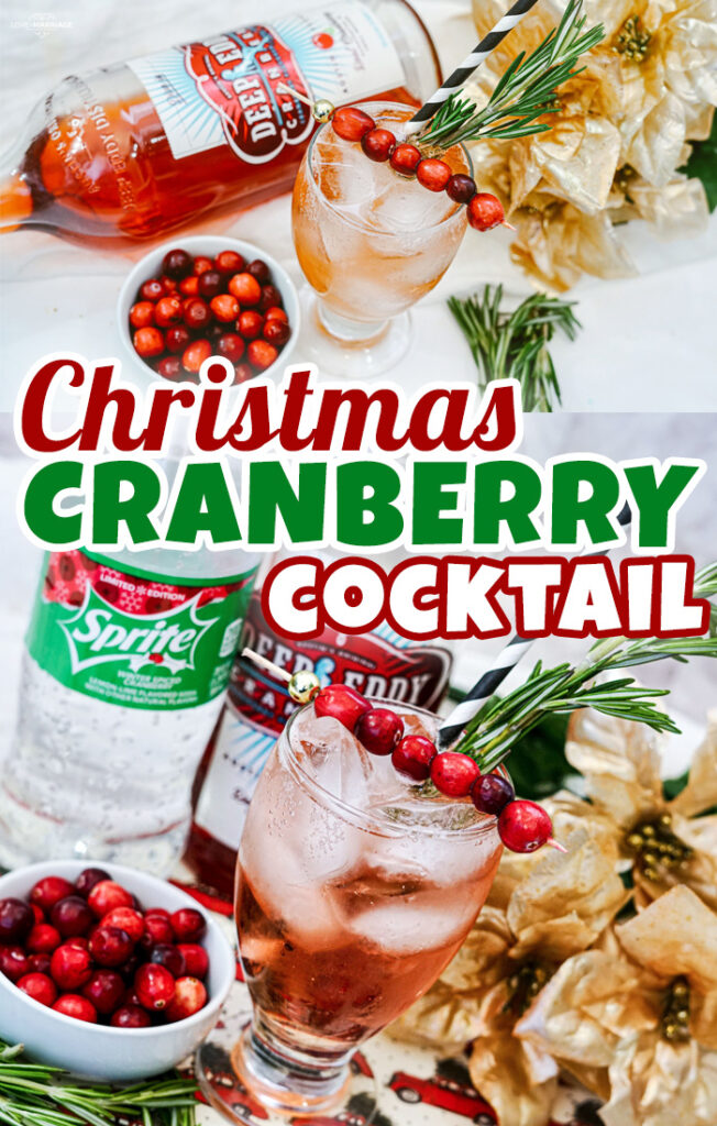 Christmas Cranberry Cocktail - super easy and totally delicious Christmas cocktail recipe. #Drinks #Christmas #Recipes