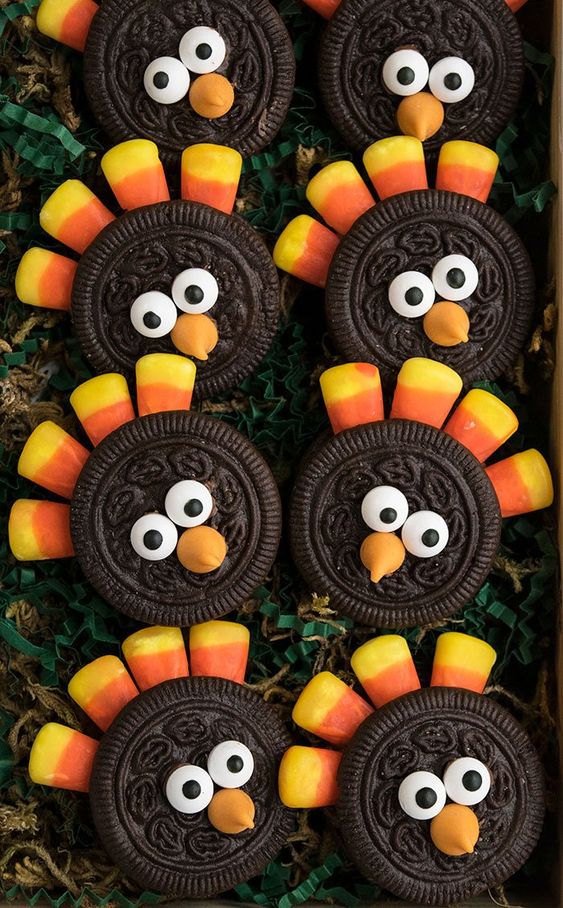 Thanksgiving Cookies - Oreo Turkeys