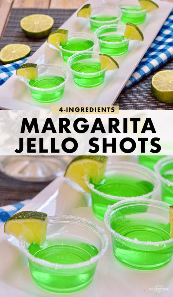 These Margarita Jello Shots - super easy to make and need just 4 simple ingredients. Perfect for Summer.