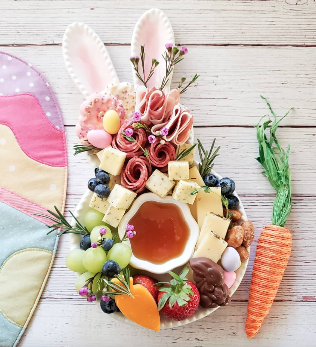 Cute Easter Charcuterie Board perfect for an Easter brunch!