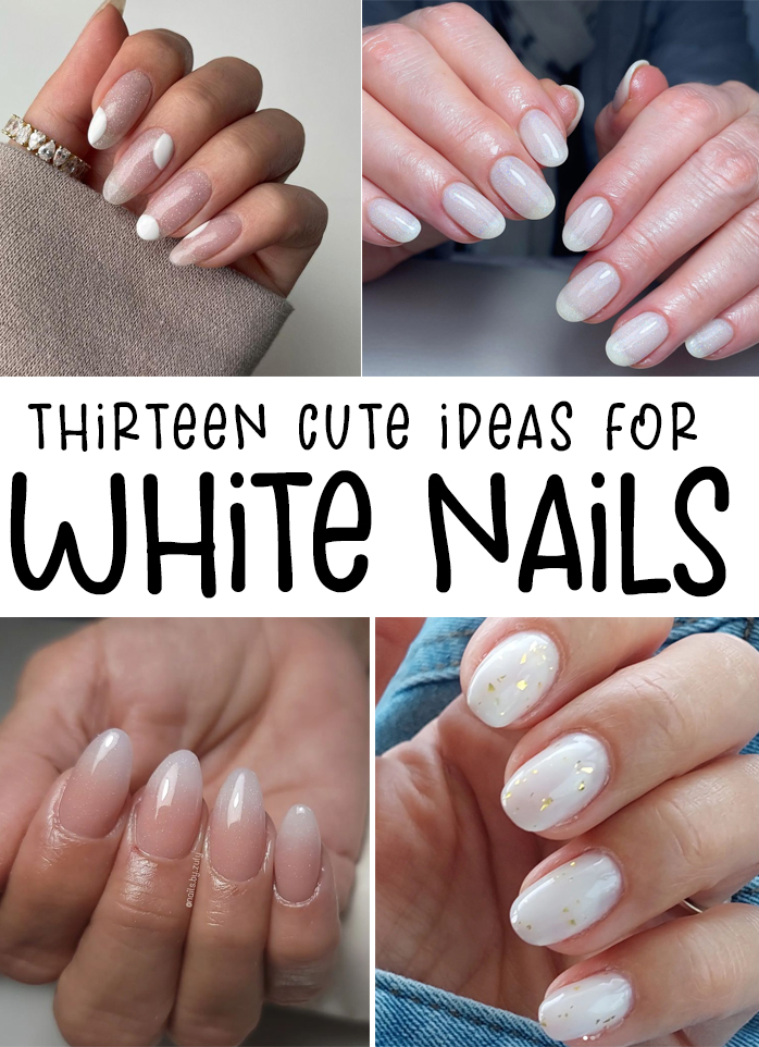 White nails are a perfect neutral nail idea. You can do something really simple and classic or you can get really creative. 