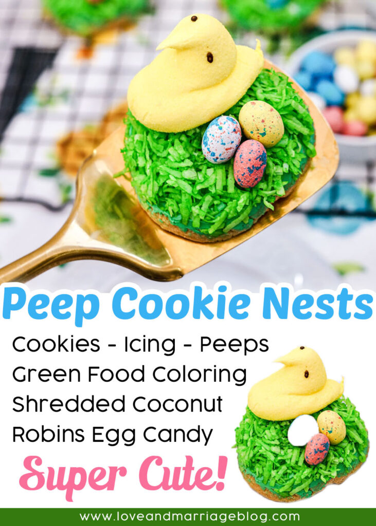 Peeps Cookie Nests - a fun and easy Easter cookie! 