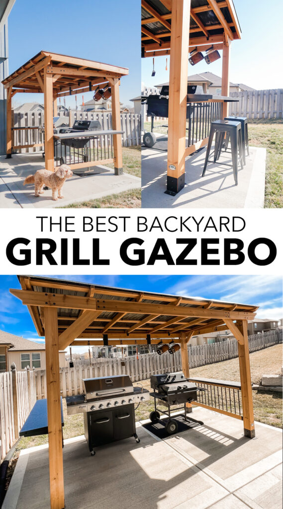Check out the newest addition to our back yard: A Grill Gazebo from Backyard Discovery. It's perfect for grilling all year long, rain, shine and even snow. 