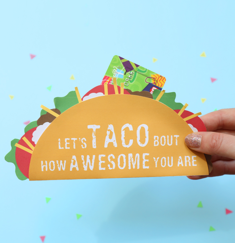 Taco Gift Card printable