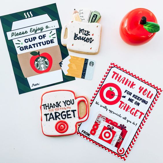 Target Gift Card printables for a teacher. Thanks for keeping me on Target!