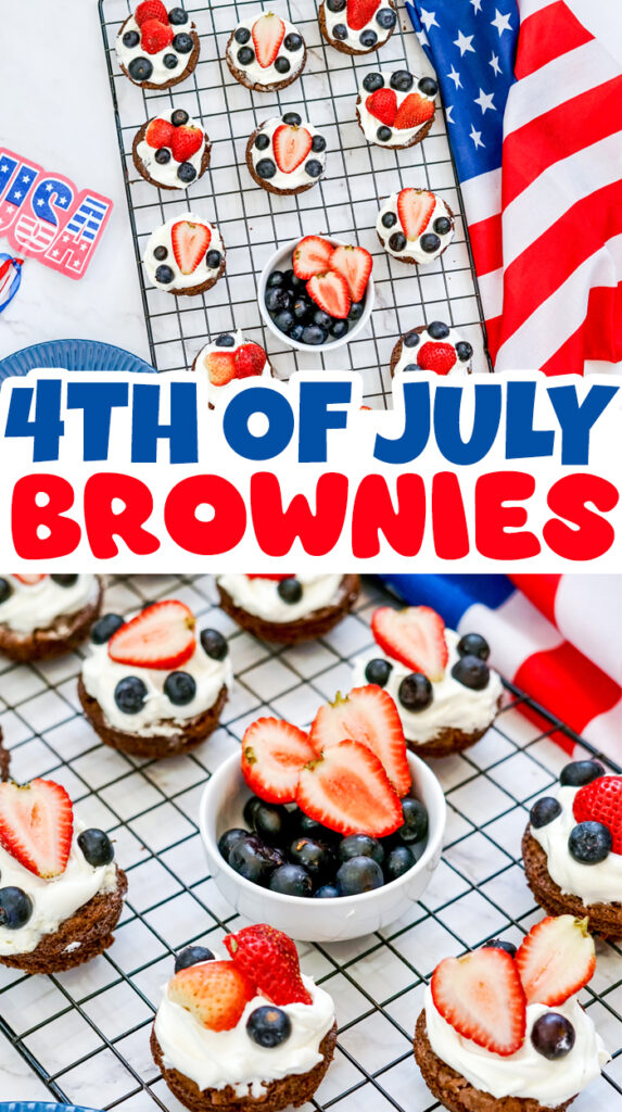 4th of July Patriotic Fruit Brownies 
