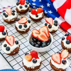 Patriotic Fruit Brownies
