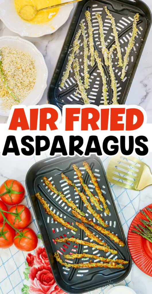 Crispy and coated in breadcrumbs, this Air Fryer Asparagus is the perfect dinner side dish. It goes great with fish, chicken, pork.