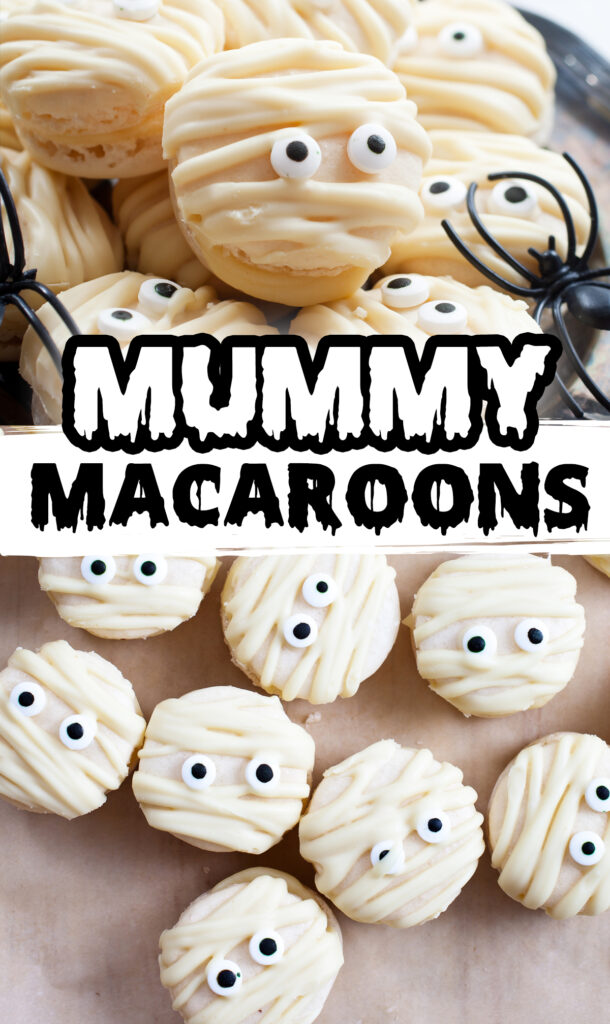 Mummy Macaroons - delicious Halloween treat recipe.