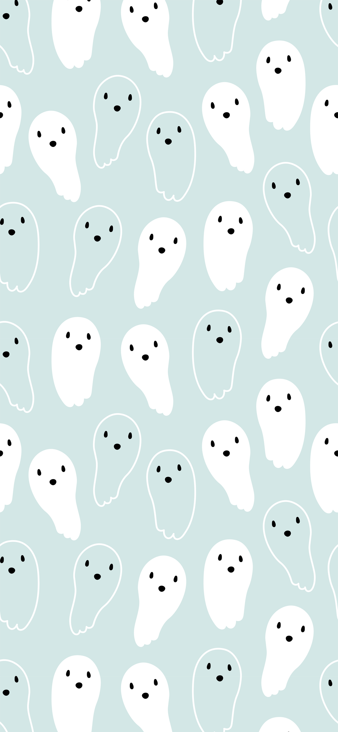Blue Ghost Halloween Wallpaper