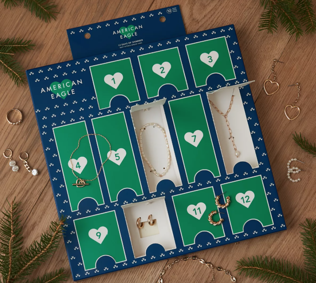 Aerie Jewelry Advent Calendar | 13+ Advent Calendars for Tweens and Teens at Christmas