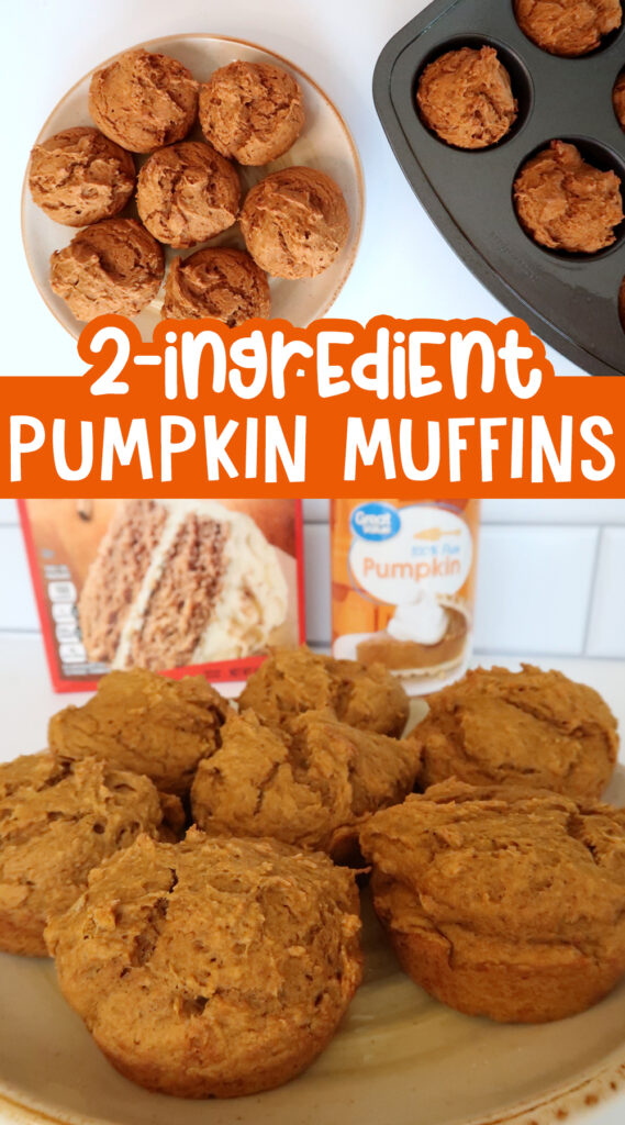 These 2-ingredient pumpkin muffins are one of the best (and definitely the easiest) fall dessert ever. Fills our home with the smell of fall!