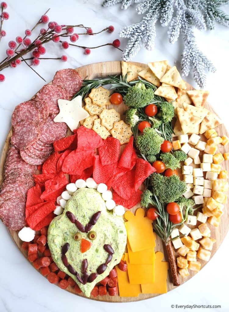 Grinch Snack Board for Christmas