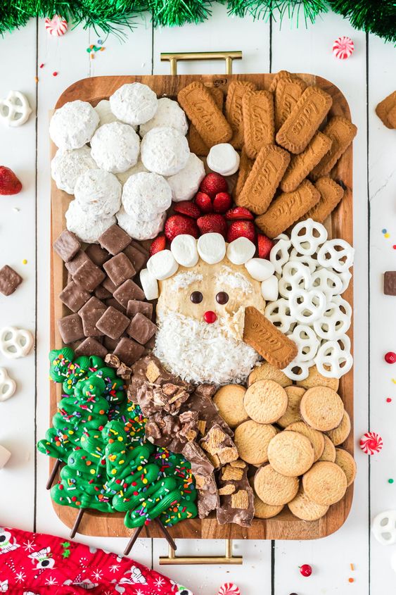 Santa Claus Cookie Board