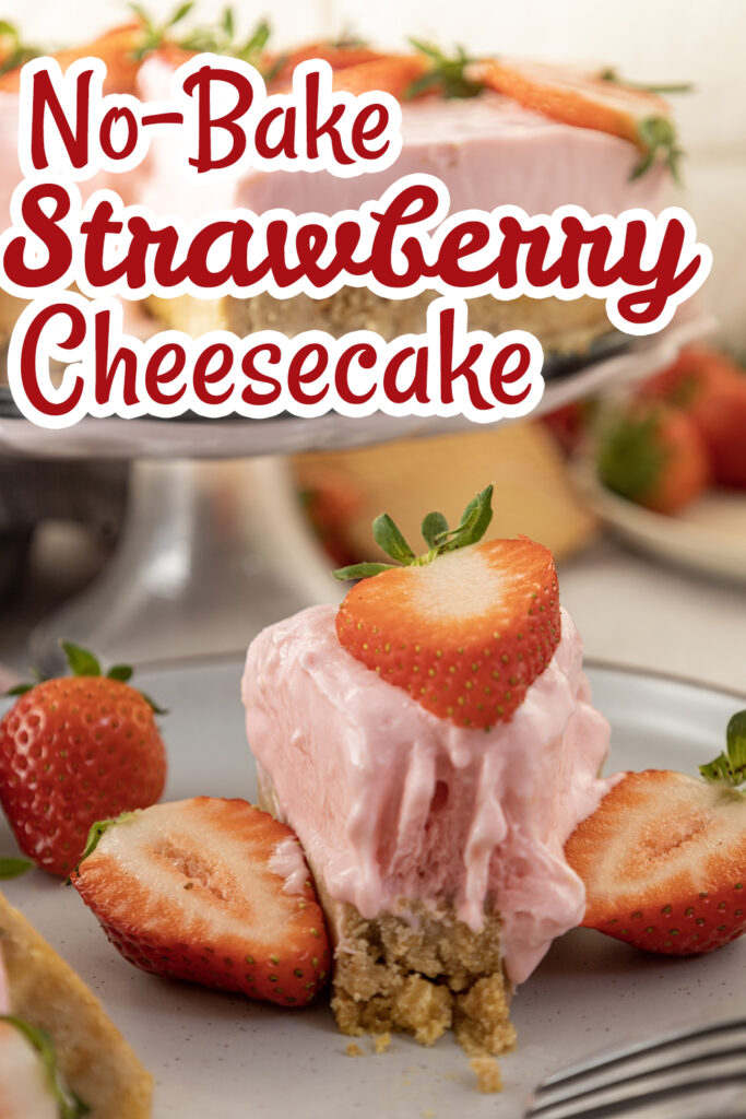 Deliciously creamy and bursting with the tangy sweetness of fresh strawberries, this No-Bake Strawberry Cheesecake recipe is so good.